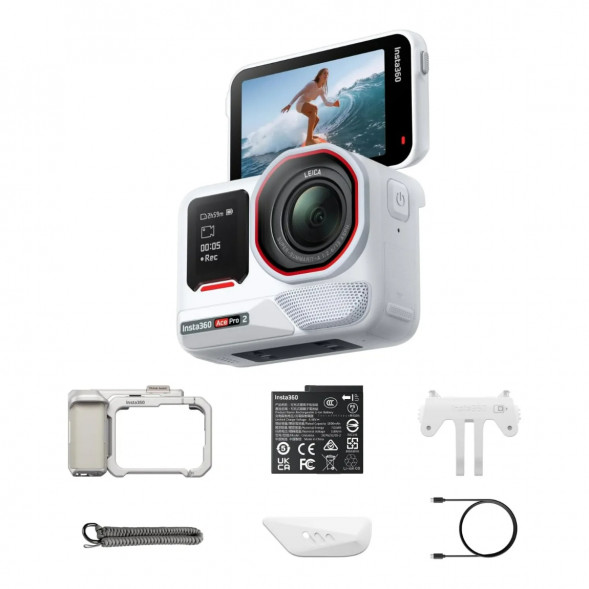 Экшн-камера Insta360 Ace Pro 2 Single Battery Xplorer Bundle, Arctic White в Улан-Удэ