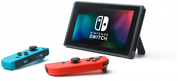 Игровая приставка Nintendo Switch rev.2 32 ГБ, красный/синий в Улан-Удэ