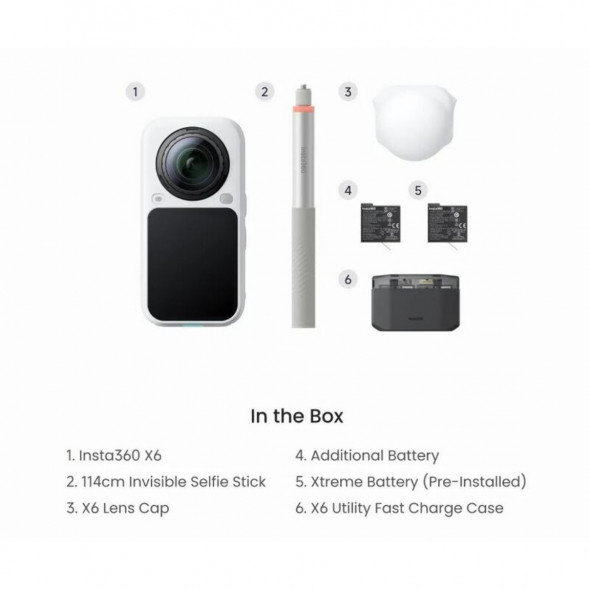 Экшн-камера Insta360 X6 Essentials Bundle, White в Улан-Удэ