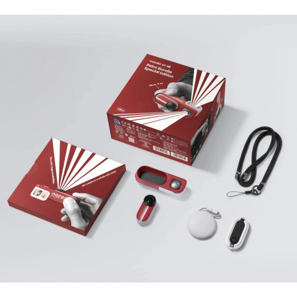 Экшн-камера Insta360 Go 3S Retro Bundle Special Edition 64ГБ, Red в Улан-Удэ