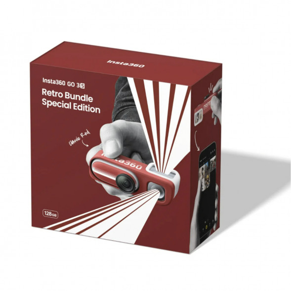 Экшн-камера Insta360 Go 3S Retro Bundle Special Edition 128ГБ, Red в Улан-Удэ